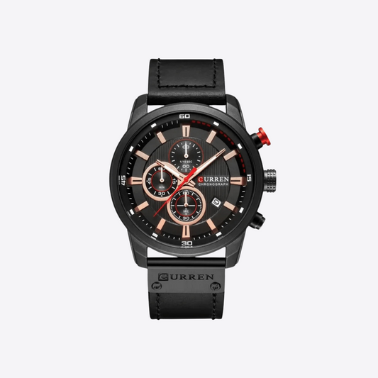 MONTRE CHRONOGRAPHE BRACELET CUIR