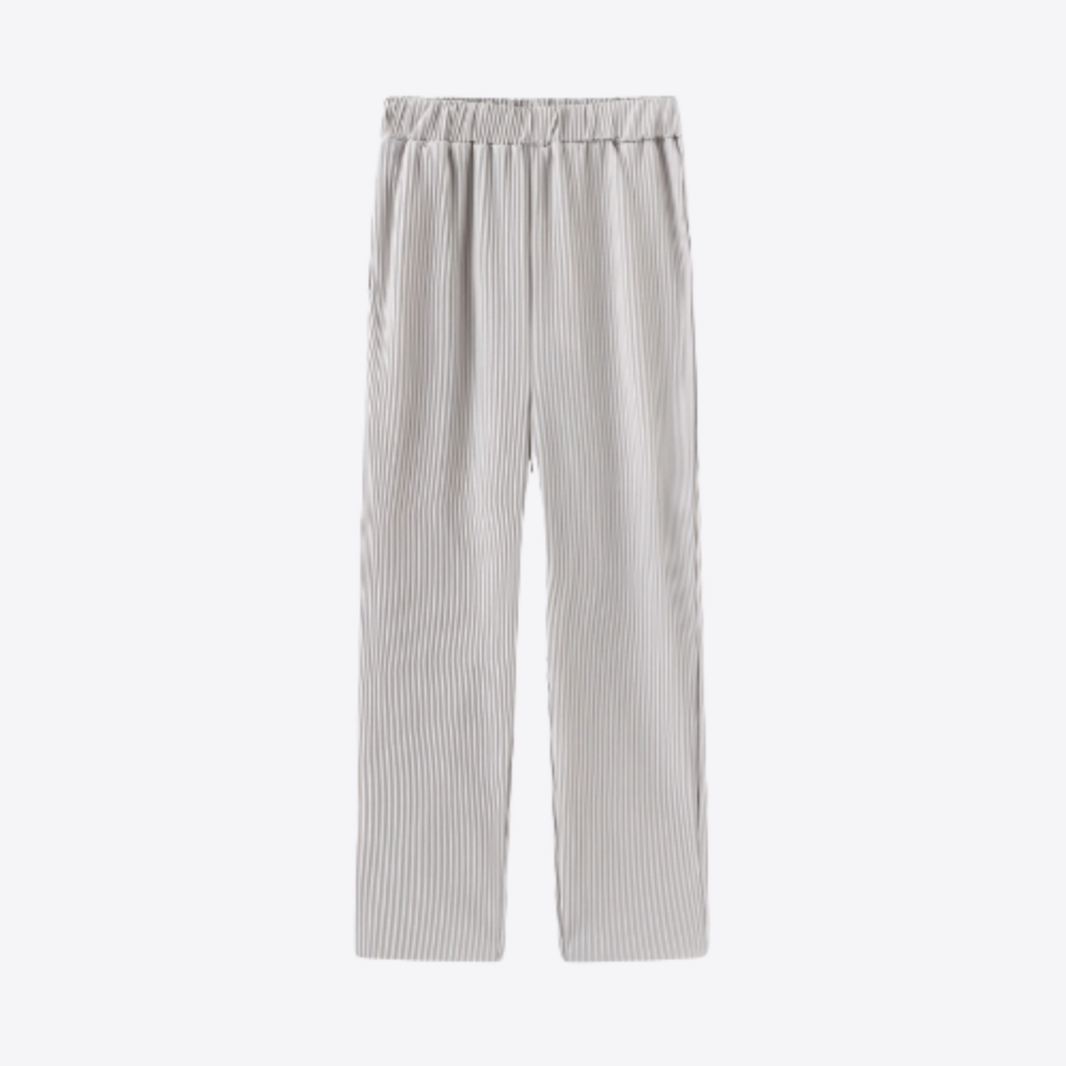 PANTALON EN COTON RAYURES