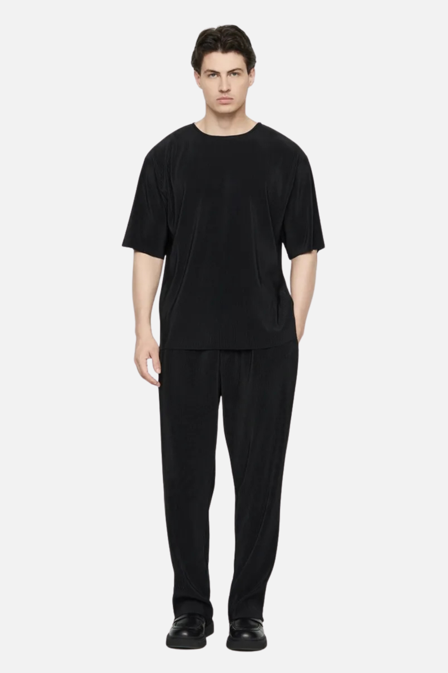 PANTALON EN COTON RAYURES