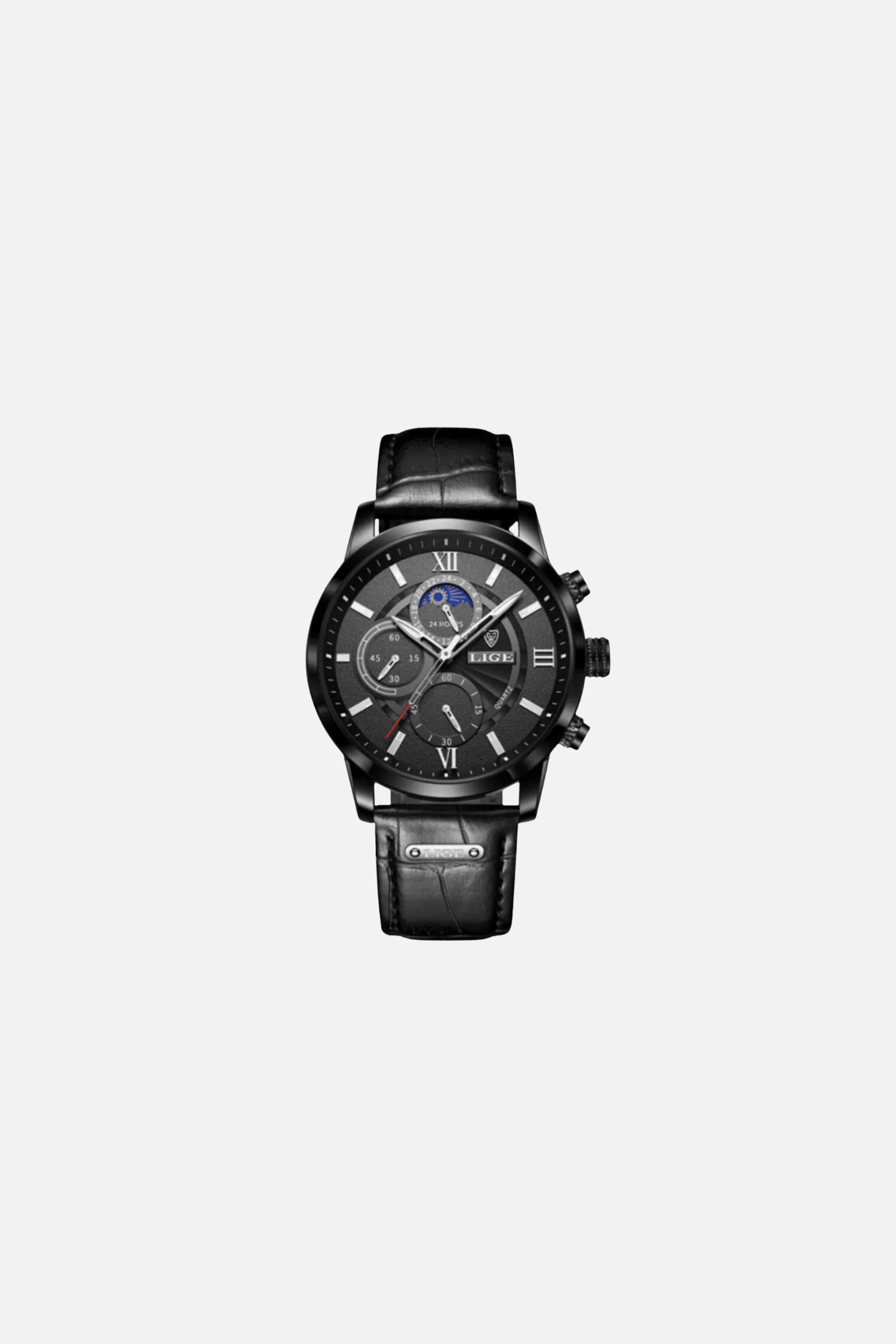 MONTRE À COMPLICATIONS BRACELET CUIR